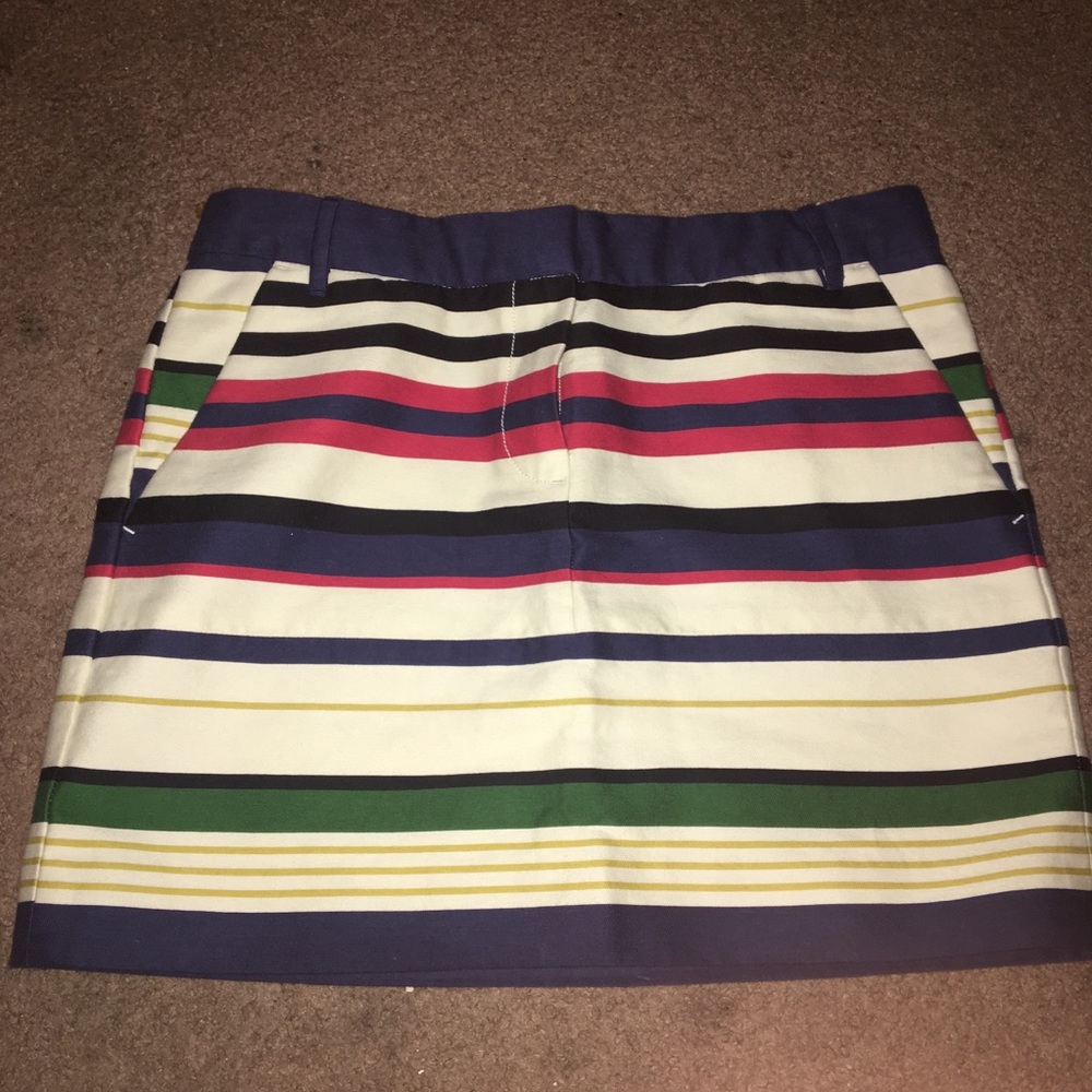 Multi color striped skirt